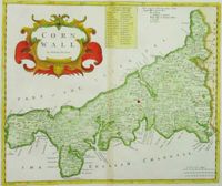 Antique Map of Cornwall, Morden 1722 &copy;The Baron de Newmarch Collection