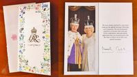 Royal Thank You Card Coronation HM King Charles III &amp; HM Queen Camilla, 2023