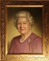 HM THE QUEEN Painting by Max Scotto