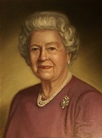 HM The Queen Painting by Max Scotto &copy;The Baron de Newmarch Collection
