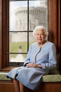 The official Platinum Jubilee portrait of Her Majesty The Queen at Windsor Castle